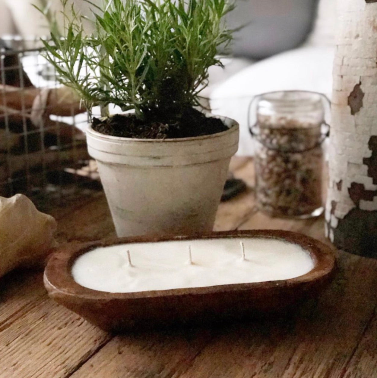 3-wick Dough Bowl Candle - Farmhouse